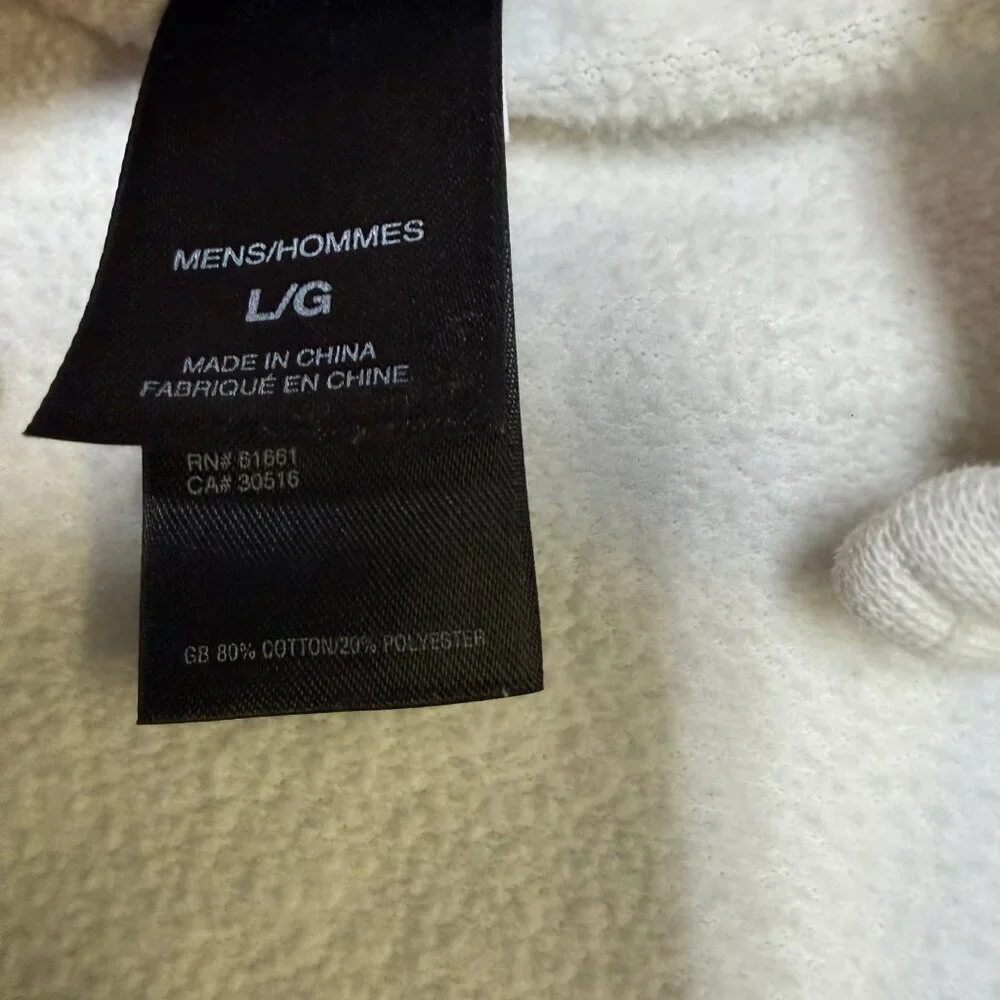 The North‎ Face Men’s Full Zip Hoodie Large White Trees Graphic GUC